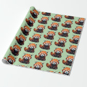 Roter Panda Geschenkpapier (Ungerollt)