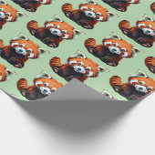 Roter Panda Geschenkpapier (Ecke)