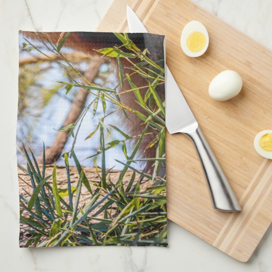 Roter Panda Geschirrtuch (Viertel Falte)