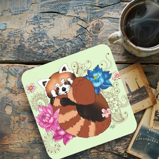 Roter Panda Getränkeuntersetzer