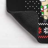 Roter Panda hässlicher Weihnachtspullover Renntier Mousepad (Ecke)