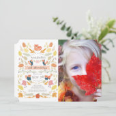 Roter Panda Herbst Jahrbuch Foto Geburtstag Einladung (Stehend Vorderseite)