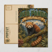 Roter Panda Himalaja-Wald POPCUT Postkarte (Vorne/Hinten)