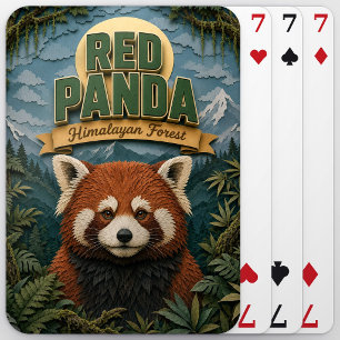 Roter Panda Himalaja-Wald POPCUT Spielkarten