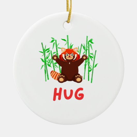Roter Panda: HUG Keramik Ornament (Vorne)