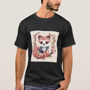 Roter Panda im Kirschblüten Garten Perfekter Frühl T-Shirt