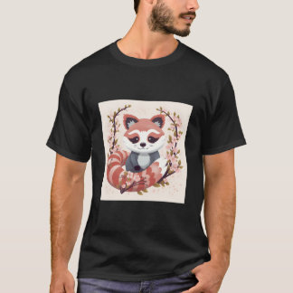 Roter Panda im Kirschblüten Garten Perfekter Frühl T-Shirt