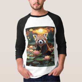 Roter Panda im Lotusteich T-Shirt