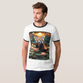 Roter Panda im Lotusteich T-Shirt (Vorne ganz)