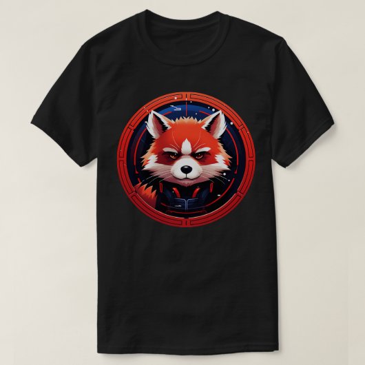 Roter Panda im Weltraumtierastronauten T-Shirt (Design vorne)