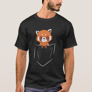 Roter Panda in der Tasche Tier in der Tasche T-Shirt