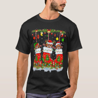 Roter Panda in Socken leuchtet Roter Panda T-Shirt