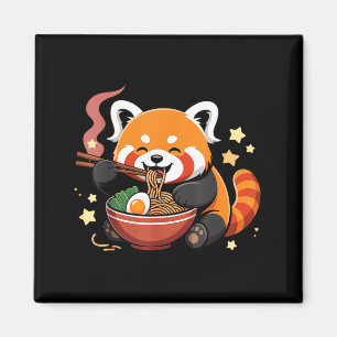 Roter Panda isst Ramen-Nudeln Magnet