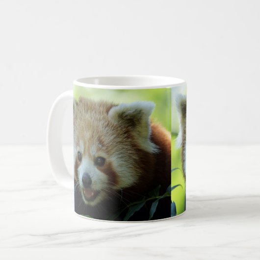 Roter Panda ist wach! Kaffeetasse (Vorderseite Links)