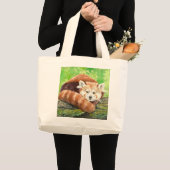 Roter Panda Jumbo Stoffbeutel (Vorderseite (Produkt))