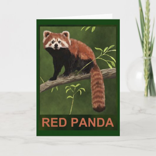 Roter Panda Karte (Vorderseite)