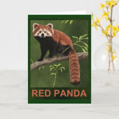 Roter Panda Karte (Gelbe Blume)