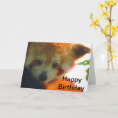 roter Panda Karte (Gelbe Blume)