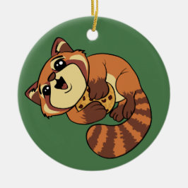 Roter Panda! Keramik Ornament