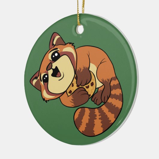 Roter Panda! Keramik Ornament (Links)
