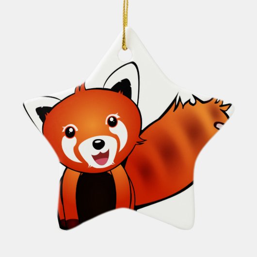 Roter Panda Keramikornament (Vorne)