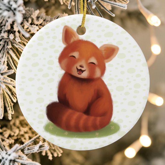 Roter Panda Keramikornament