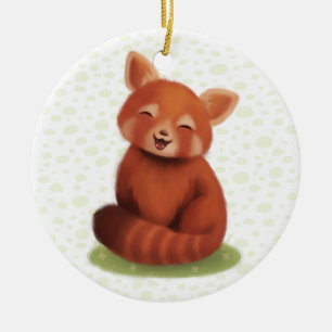 Roter Panda Keramikornament
