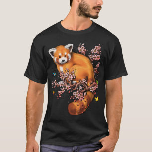 Roter Panda Kirschblüte T-Shirt