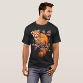 Roter Panda Kirschblüte T-Shirt (Vorne ganz)