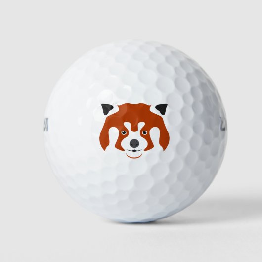 ROTER PANDA-KOPF GOLFBALL (Vorderseite)