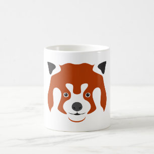ROTER PANDA-KOPF KAFFEETASSE