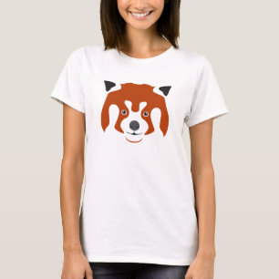 ROTER PANDA-KOPF T-Shirt