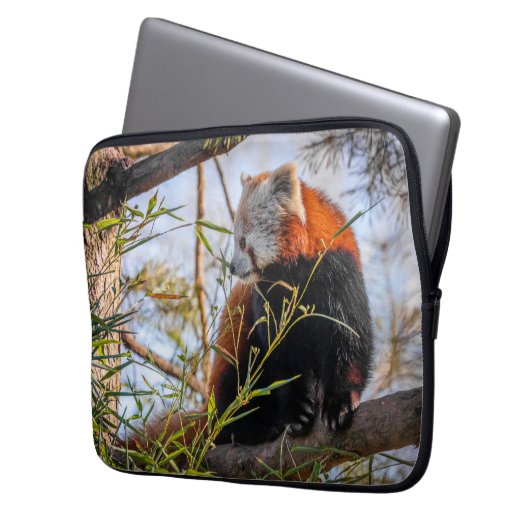 Roter Panda Laptopschutzhülle (Vorderseite Links)
