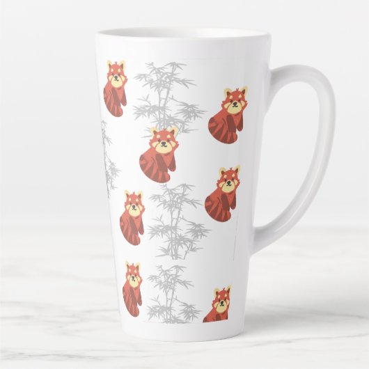 Roter Panda Latte Tasse (Rechts)
