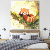 Roter Panda Leinwanddruck (Insitu (Schlafzimmer))