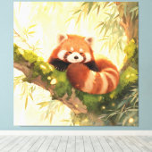 Roter Panda Leinwanddruck (Insitu (Holzboden))