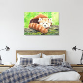 Roter Panda Leinwanddruck (Insitu (Schlafzimmer))