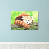 Roter Panda Leinwanddruck (Insitu (Holzboden))