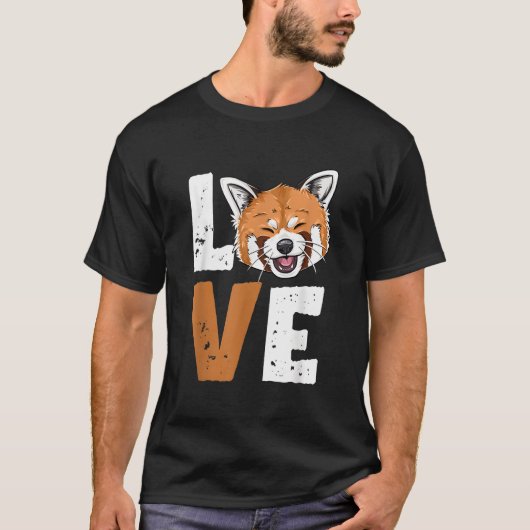 Roter Panda liebt Roter Panda T-Shirt (Vorderseite)