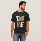 Roter Panda liebt Roter Panda T-Shirt (Vorne ganz)