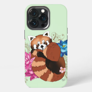 Roter Panda Lotusblumen Henna iPhone 13 Pro Hülle