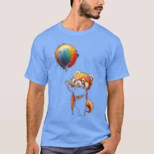 Roter-Panda-Malerei-Art-Tierliebhaber-Porträt-Moti T-Shirt