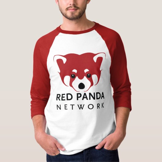 Roter Panda-Männer/Unisexbaseball T T-Shirt (Vorderseite)