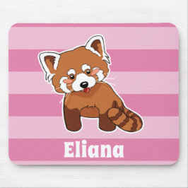 Roter Panda mit Ihrem Namen - personalisiertes Mousepad