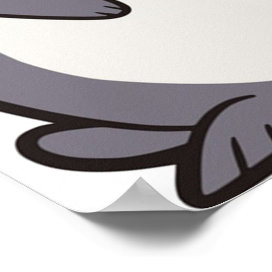 Roter Panda mit Panda Poster (Ecke)