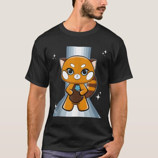 Roter Panda mit Zepter T-Shirt (Vorderseite)