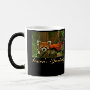 Roter Panda-Natur-Festtages-Monogramm-Tasse Verwandlungstasse
