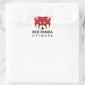 Roter Panda-Netz-Aufkleber Quadratischer Aufkleber (Tasche)