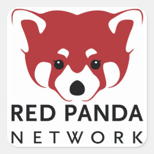 Roter Panda-Netz-Aufkleber Quadratischer Aufkleber