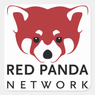Roter Panda-Netz-Aufkleber Quadratischer Aufkleber